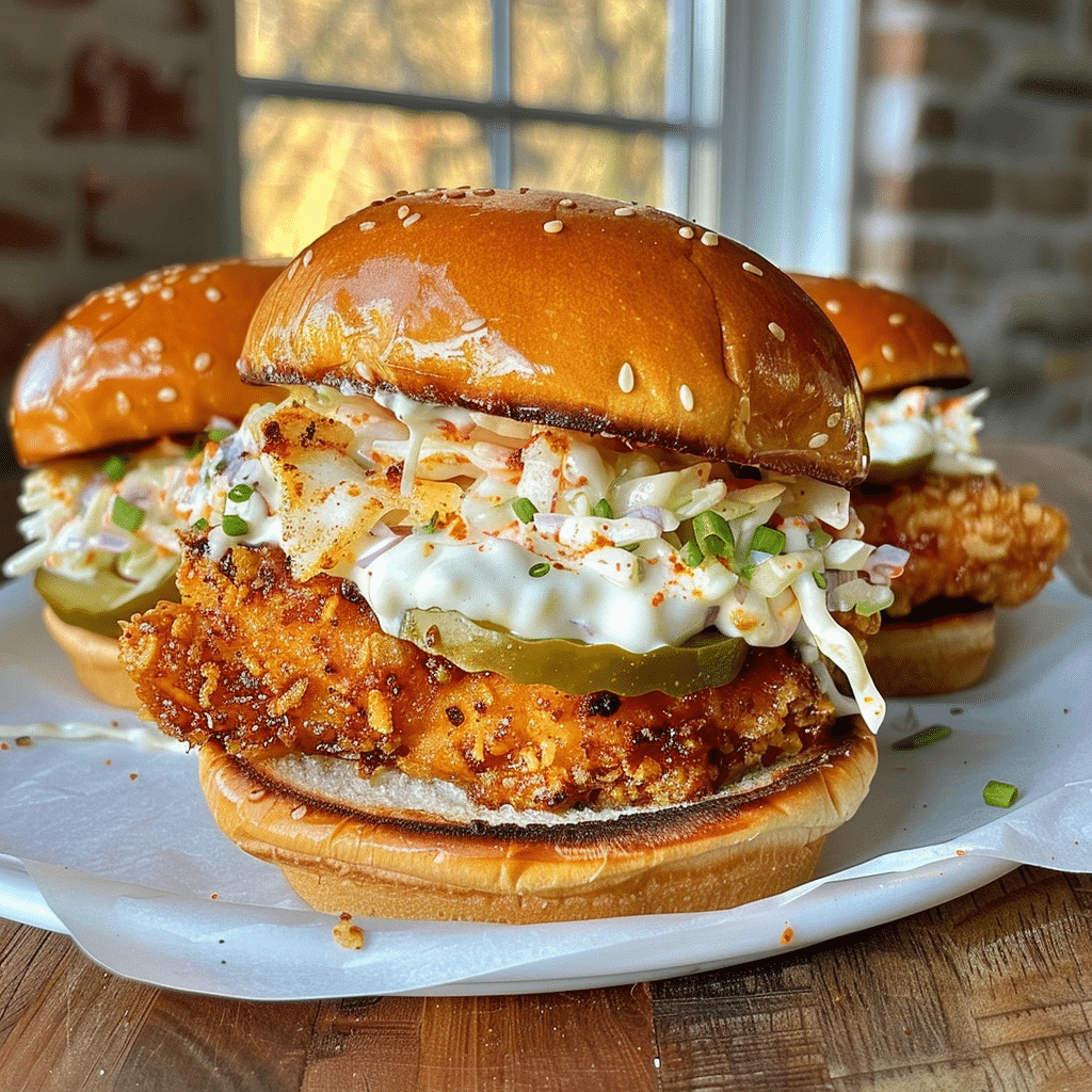Hot Honey Chicken Sandwiches (High Protein) 4 Healthy Hot Honey Chicken Sandwiches 1