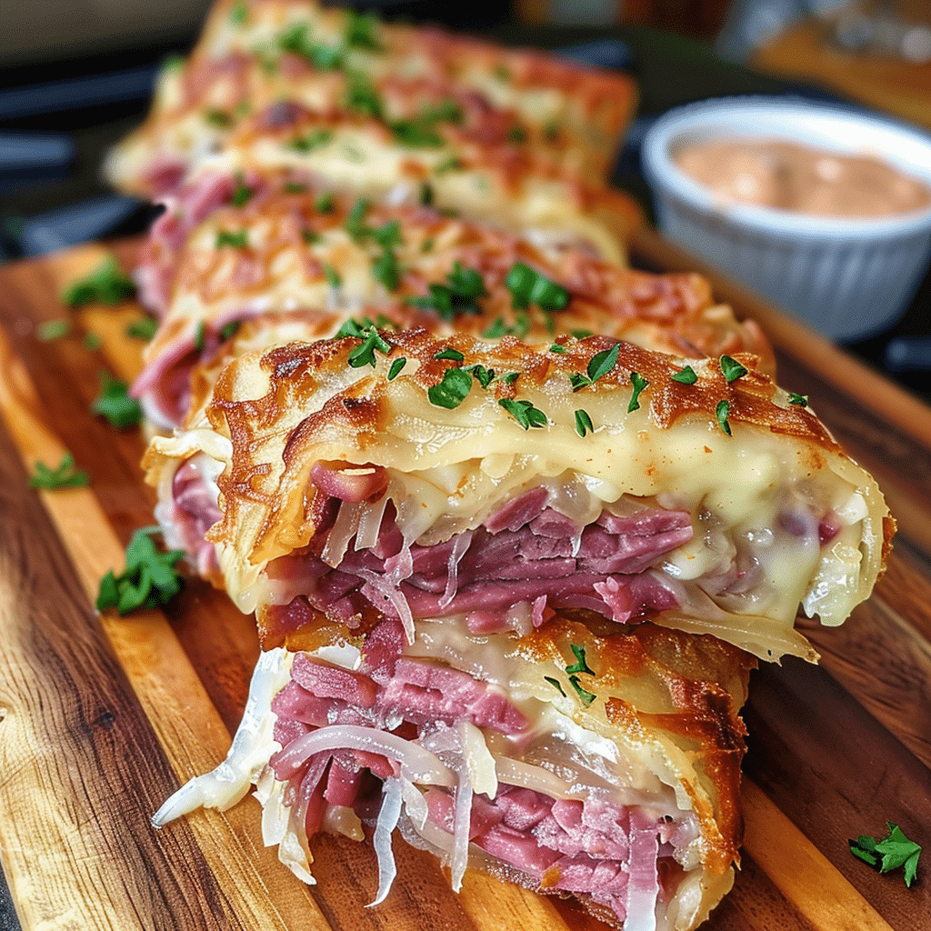 Keto Crispy Reuben Roll-Up 4 Keto Crispy Reuben Roll Up 1