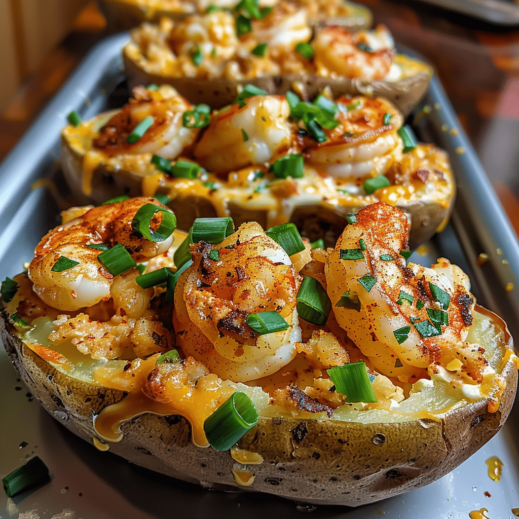 Loaded Cajun Seafood Stuffed Potatoes 4 Loaded Cajun Seafood Stuffed Potatoes1