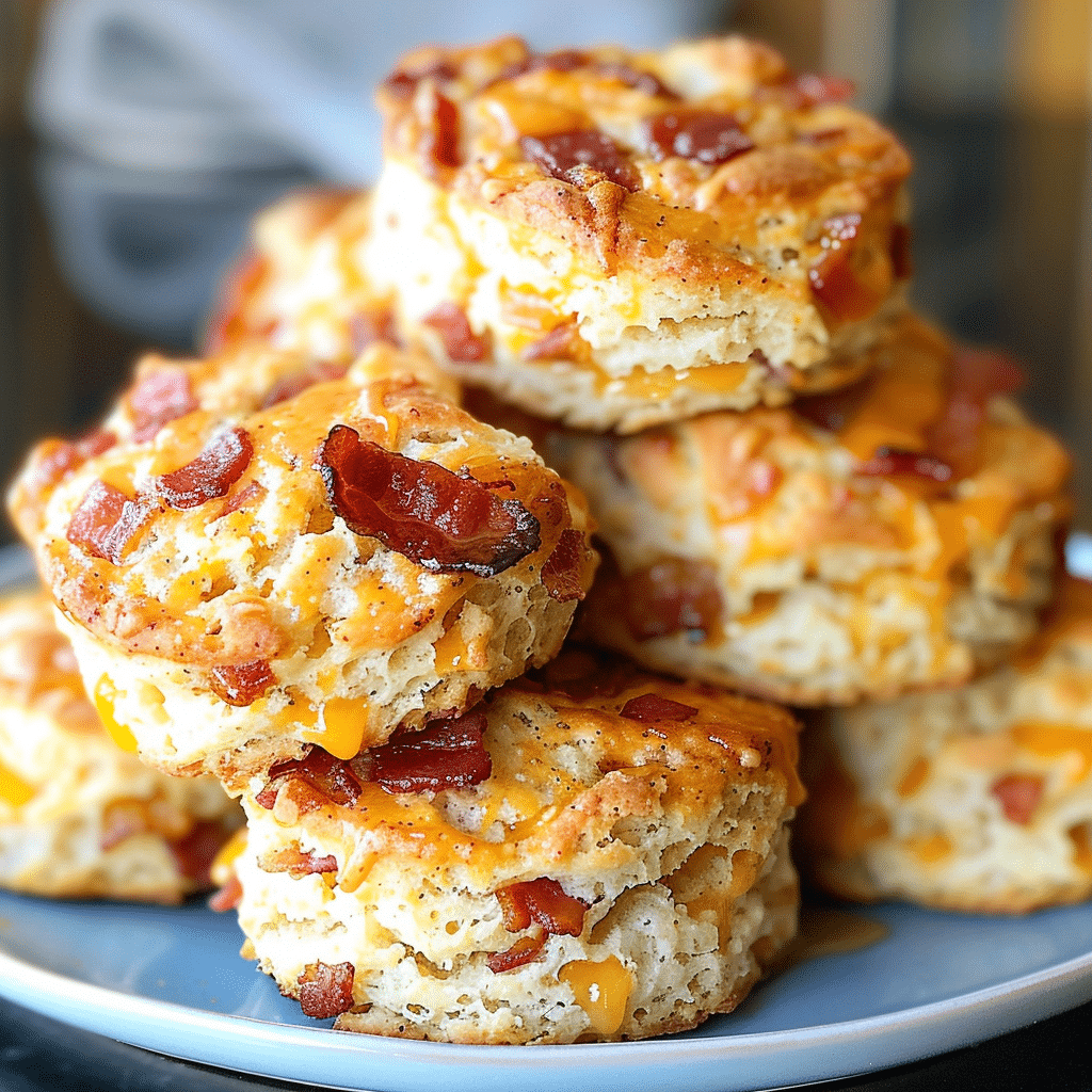 Maple Bacon Cheddar Biscuits