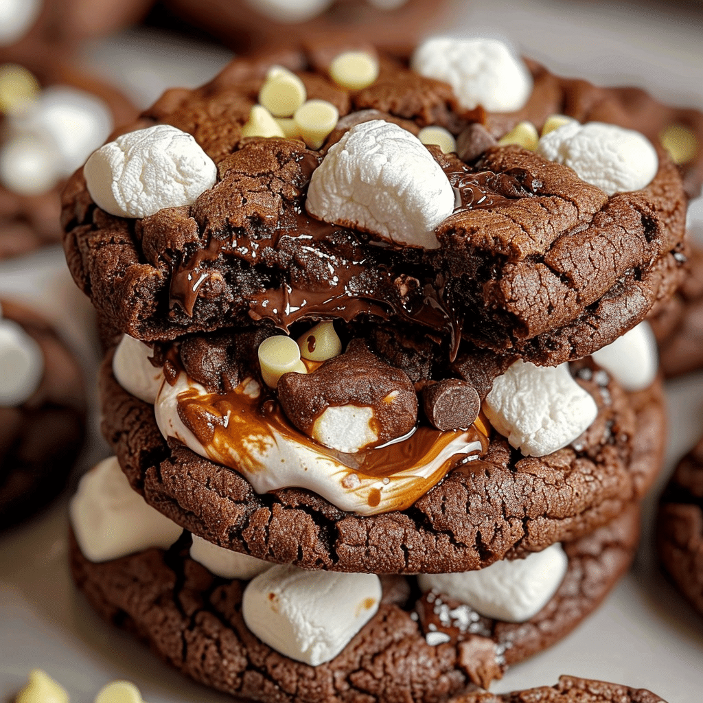 Marshmallow Nutella Chocolate Cookies 1