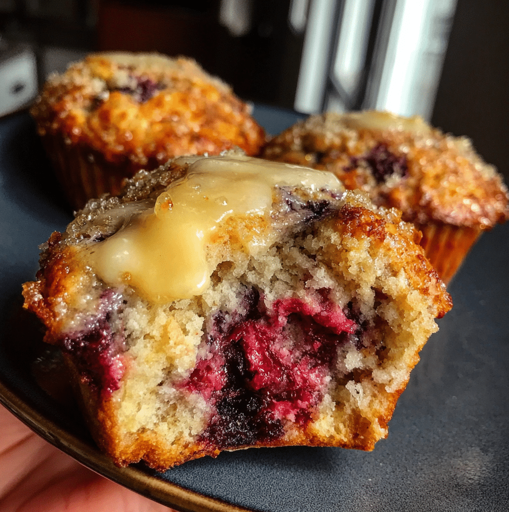 Mixed Berry Muffins with Sugary Tops 1 e1770238087109