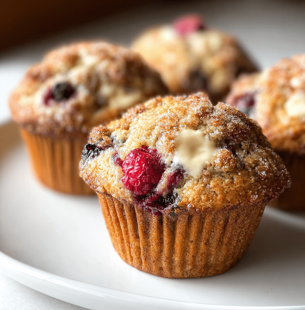 Mixed Berry Muffins with Sugary Tops e1770238047375