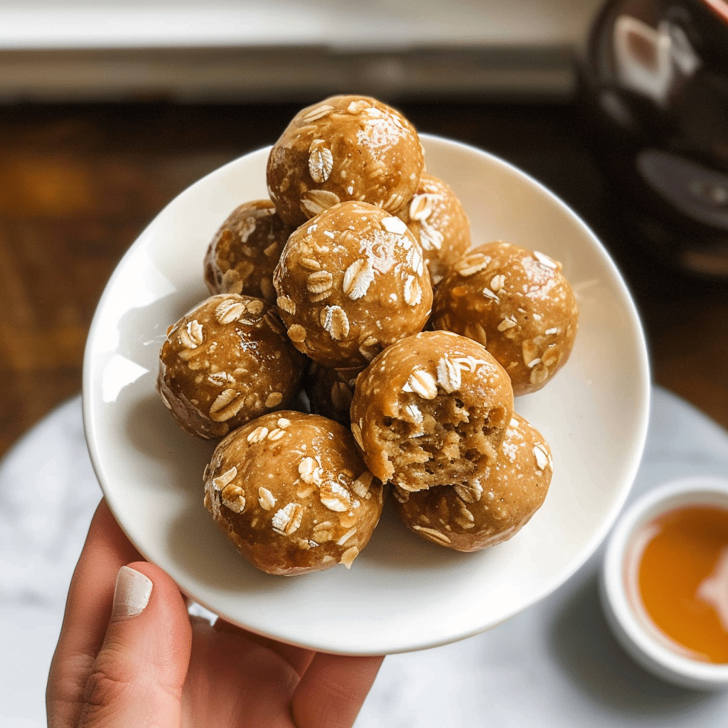 3-Ingredient Peanut Butter Oatmeal Balls 4 Peanut Butter Oatmeal Balls 1