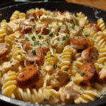 Pepper Jack Chicken Sausage Pasta 1 e1770687720845