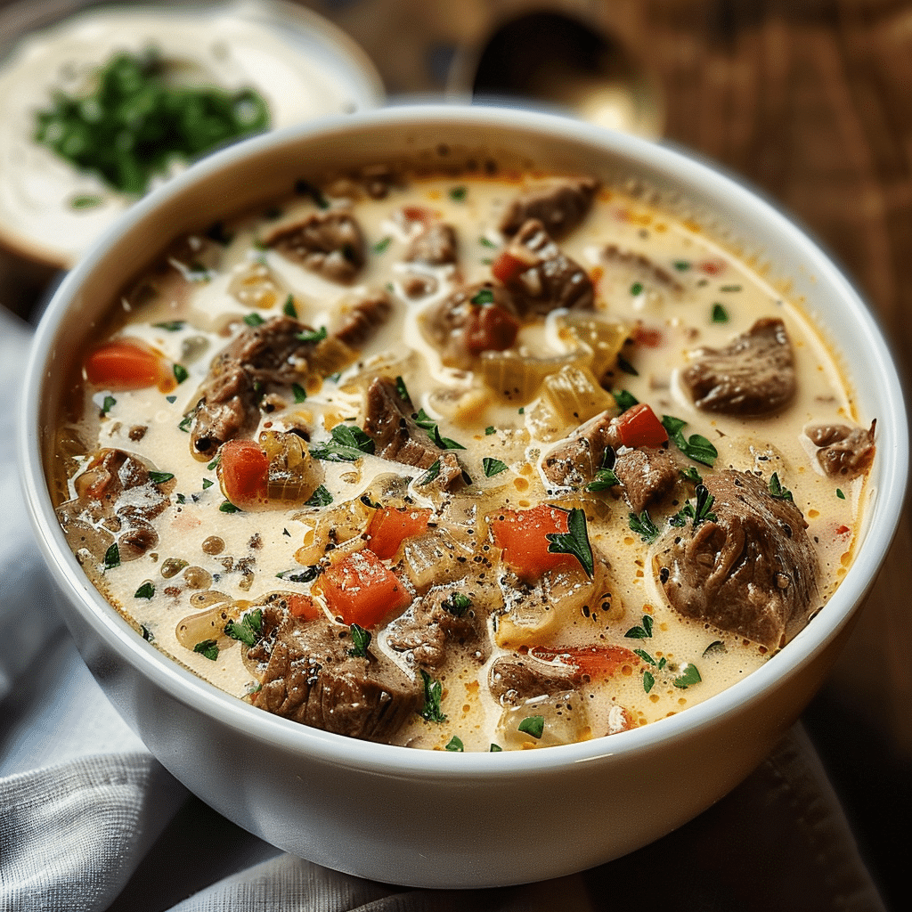 Philly Cheese Steak Soup 1
