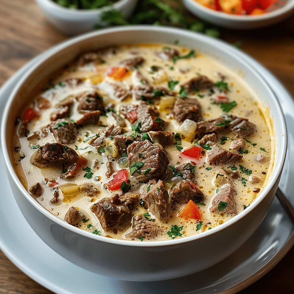 Philly Cheese Steak Soup