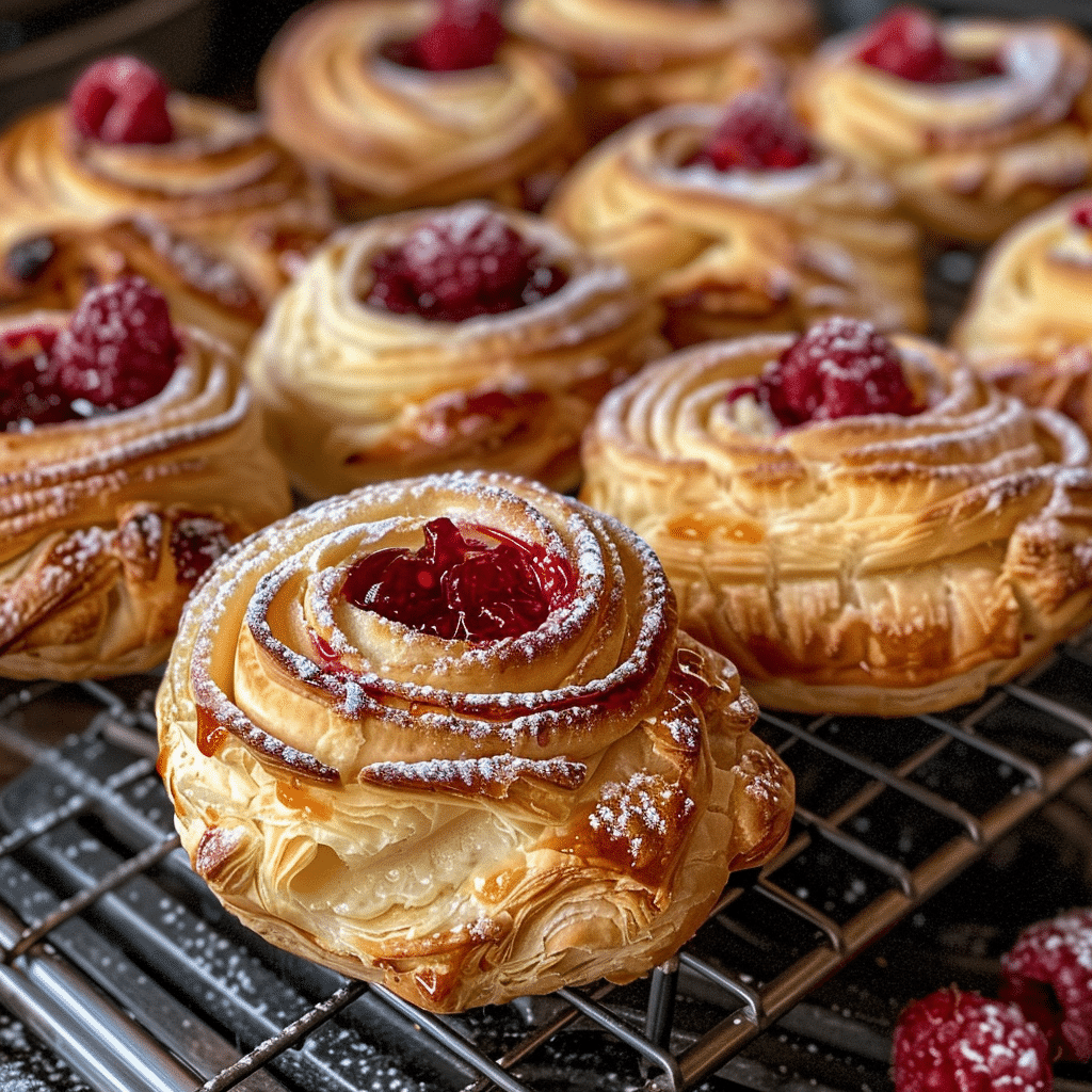 Raspberry Cream Cheese Cruffins 1