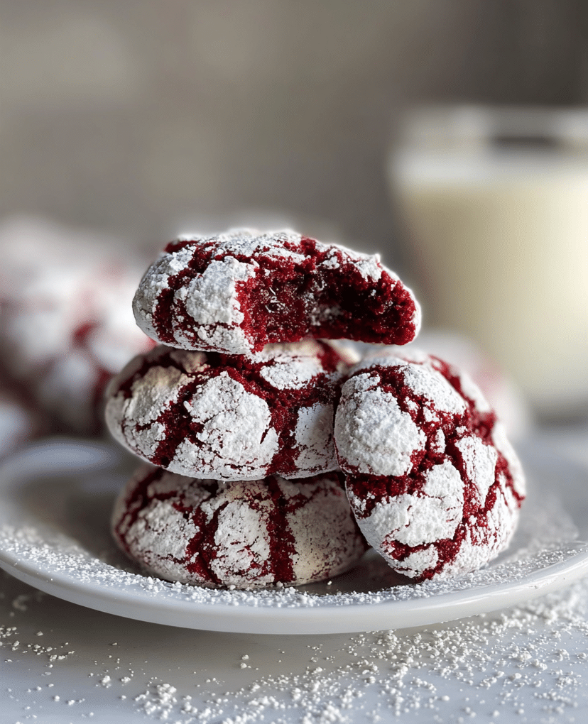 Red Velvet Crinkle Cookies 1