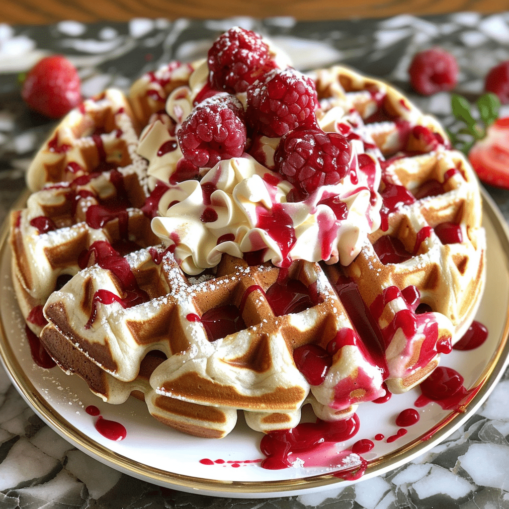 Red Velvet Marble Waffles 4 Red Velvet Marble Waffles