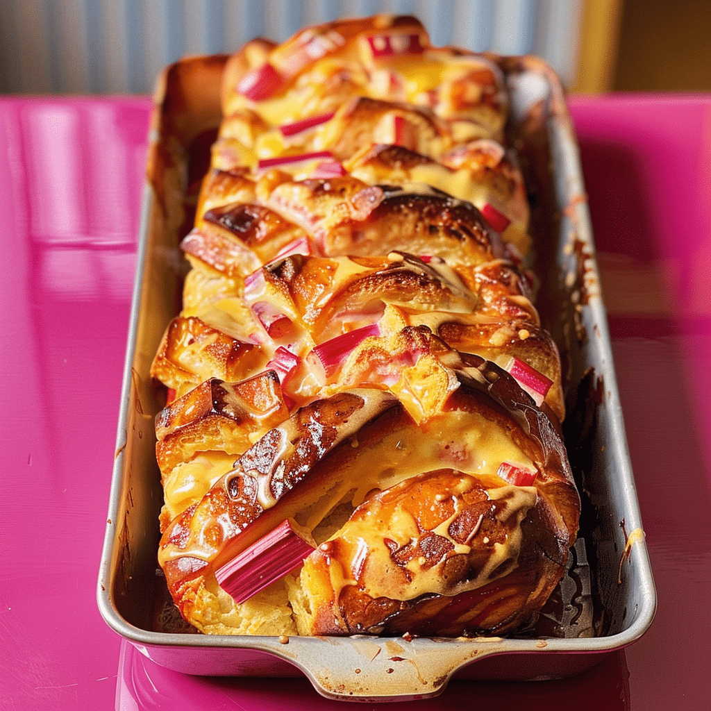 Rhubarb and Custard Brioche Loaf 1