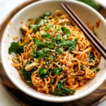 Saucy Gochujang Noodles with Chicken 1