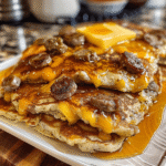 Sausage Cheese Sheet Pan Pancakes e1770684548612