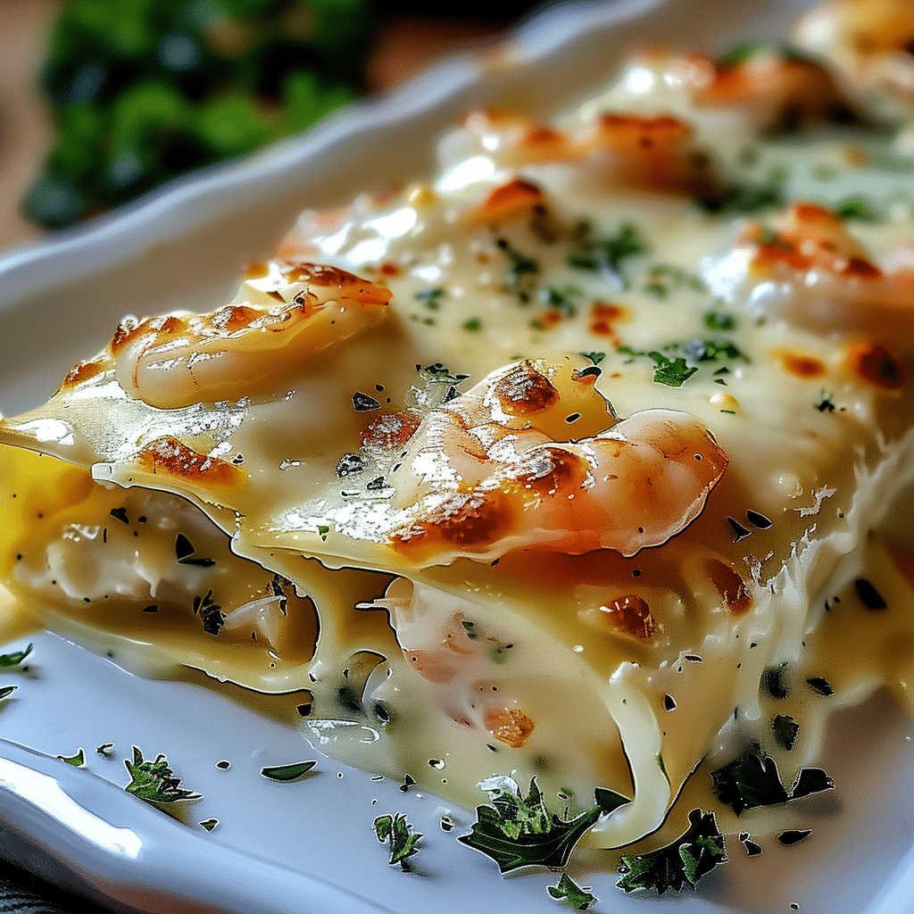 Shrimp & Crab Alfredo Lasagna Roll-Ups 4 Shrimp Crab Alfredo Lasagna Roll Ups 1