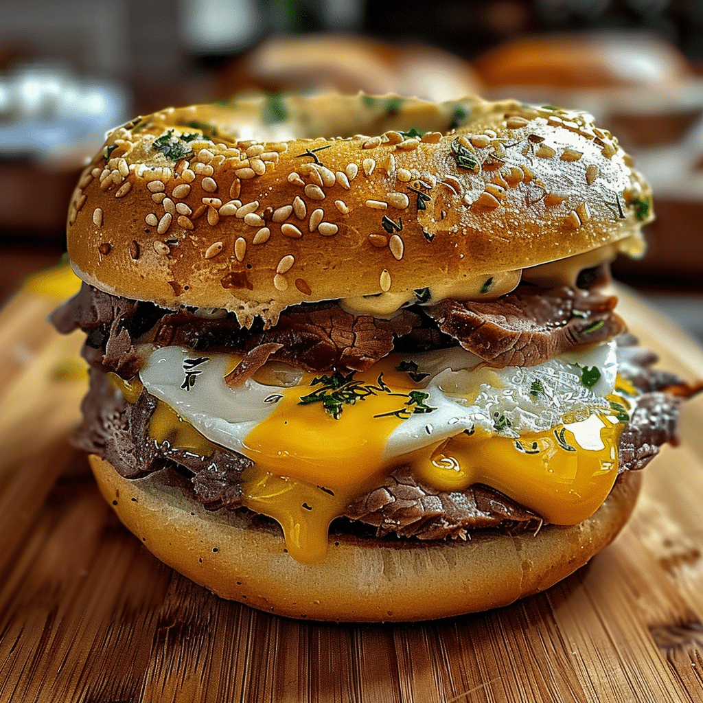 Steak Egg Cheese Bagel 4 Steak Egg Cheese Bagel