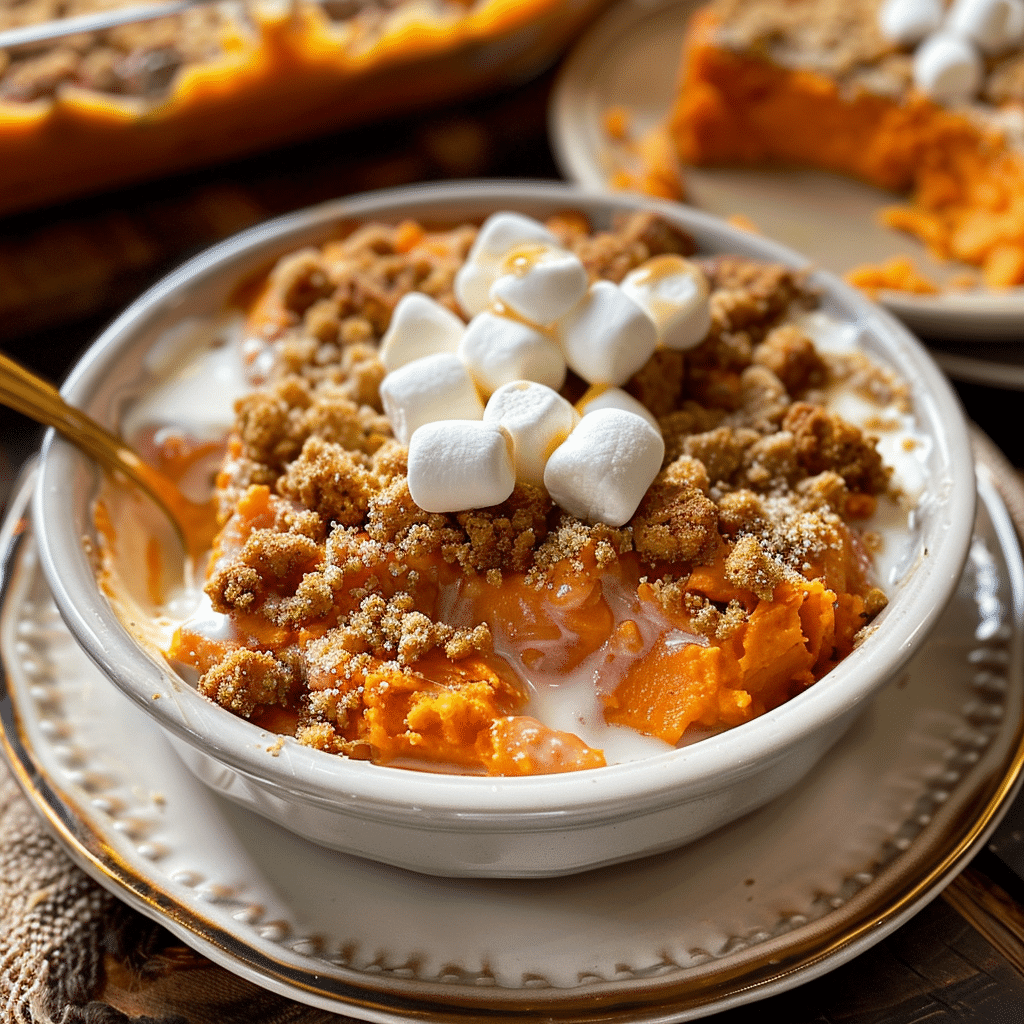 Sweet Potato Casserole with Marshmallows 1