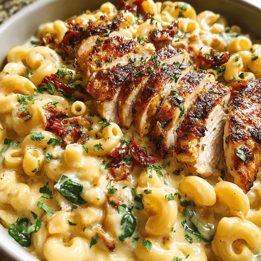 Tuscan Chicken Mac And Cheese 1