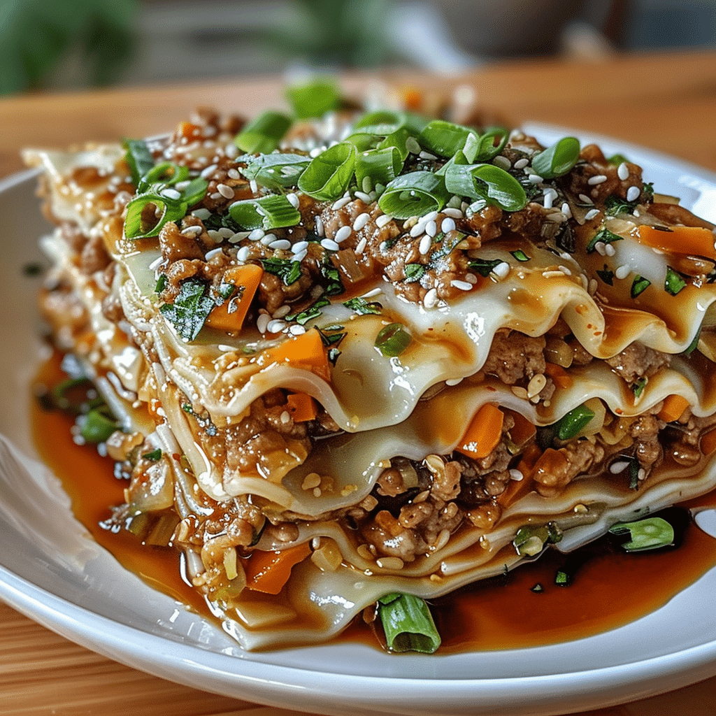 Asian Dumpling Lasagna Soy 4 Asian Dumpling Lasagna Soy 1