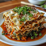 Asian Dumpling Lasagna Soy