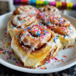 Birthday Cake Cinnamon Rolls