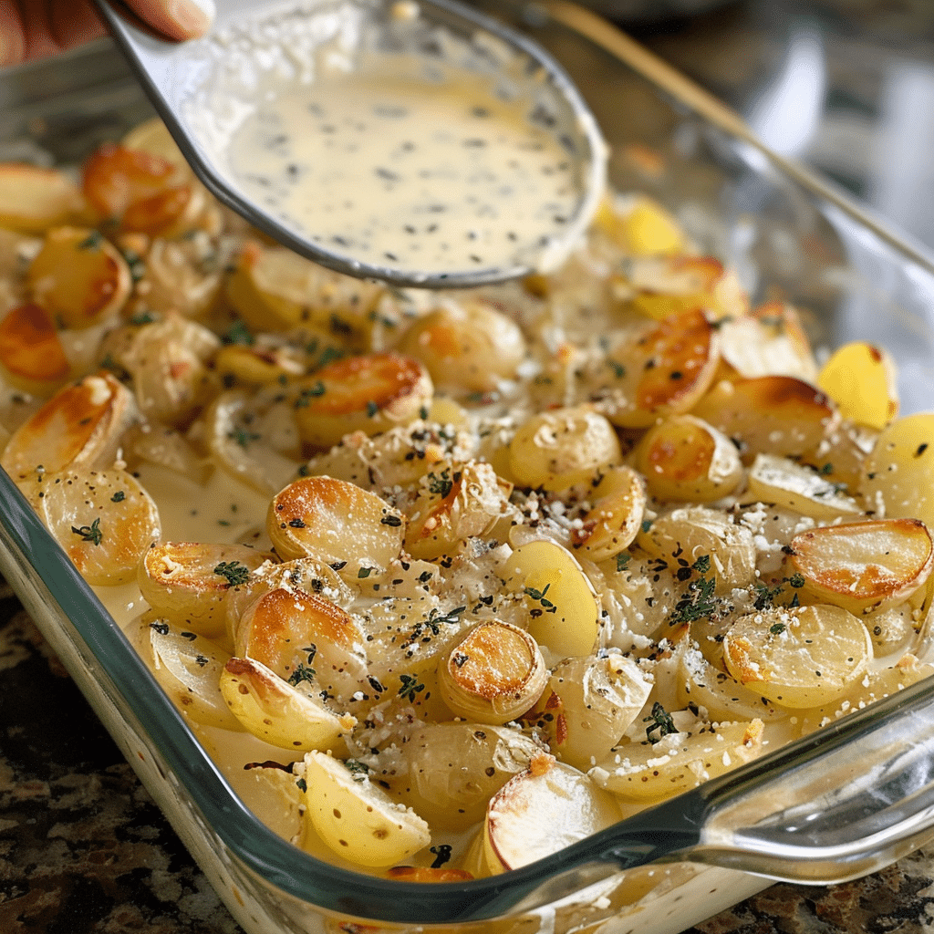 Creamy Caramelized Onion Potato Casserole 1