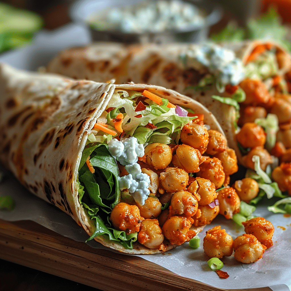 Homemade Buffalo Chickpea Wraps 4 Homemade Buffalo Chickpea Wraps 1