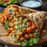 Homemade Buffalo Chickpea Wraps