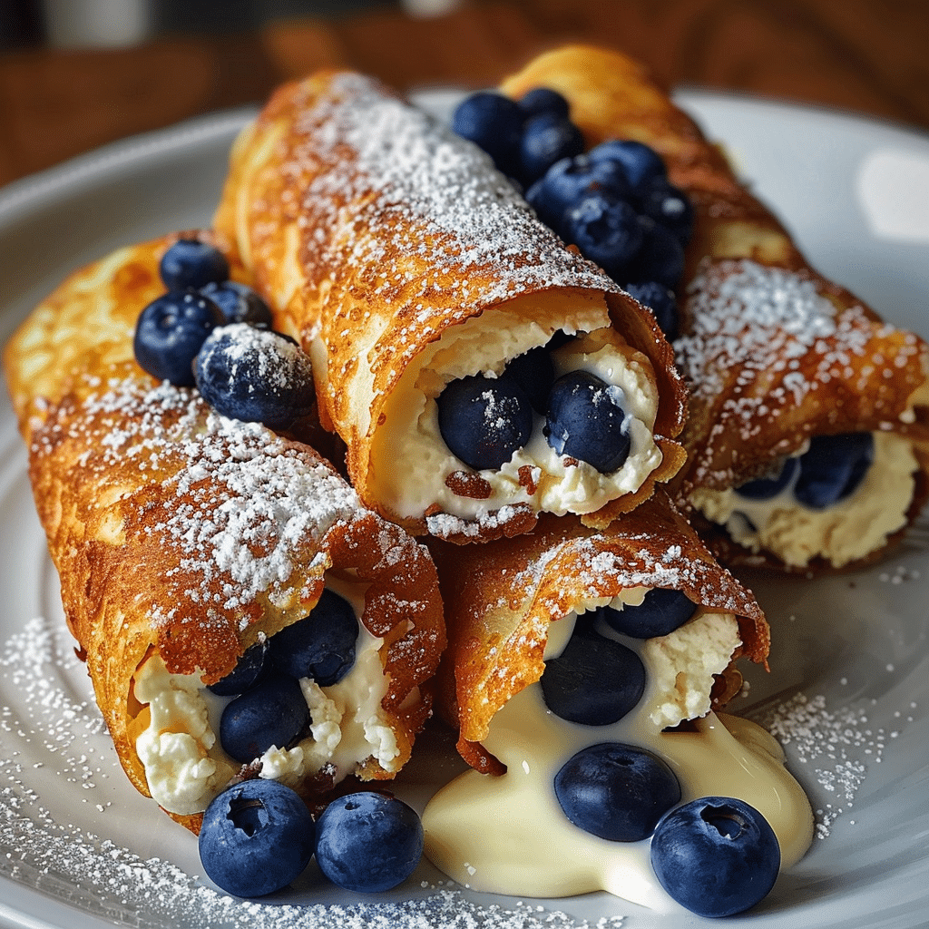 Crispy Keto Blueberry Cream Cheese Roll-Ups 4 Keto Blueberry Cream Cheese Roll Ups