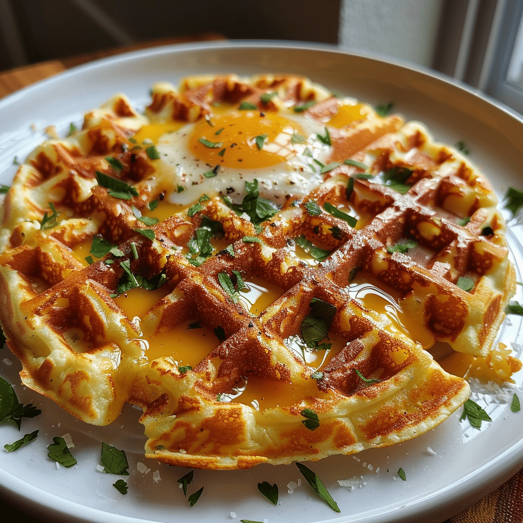 Low Carb Waffle Egg 1