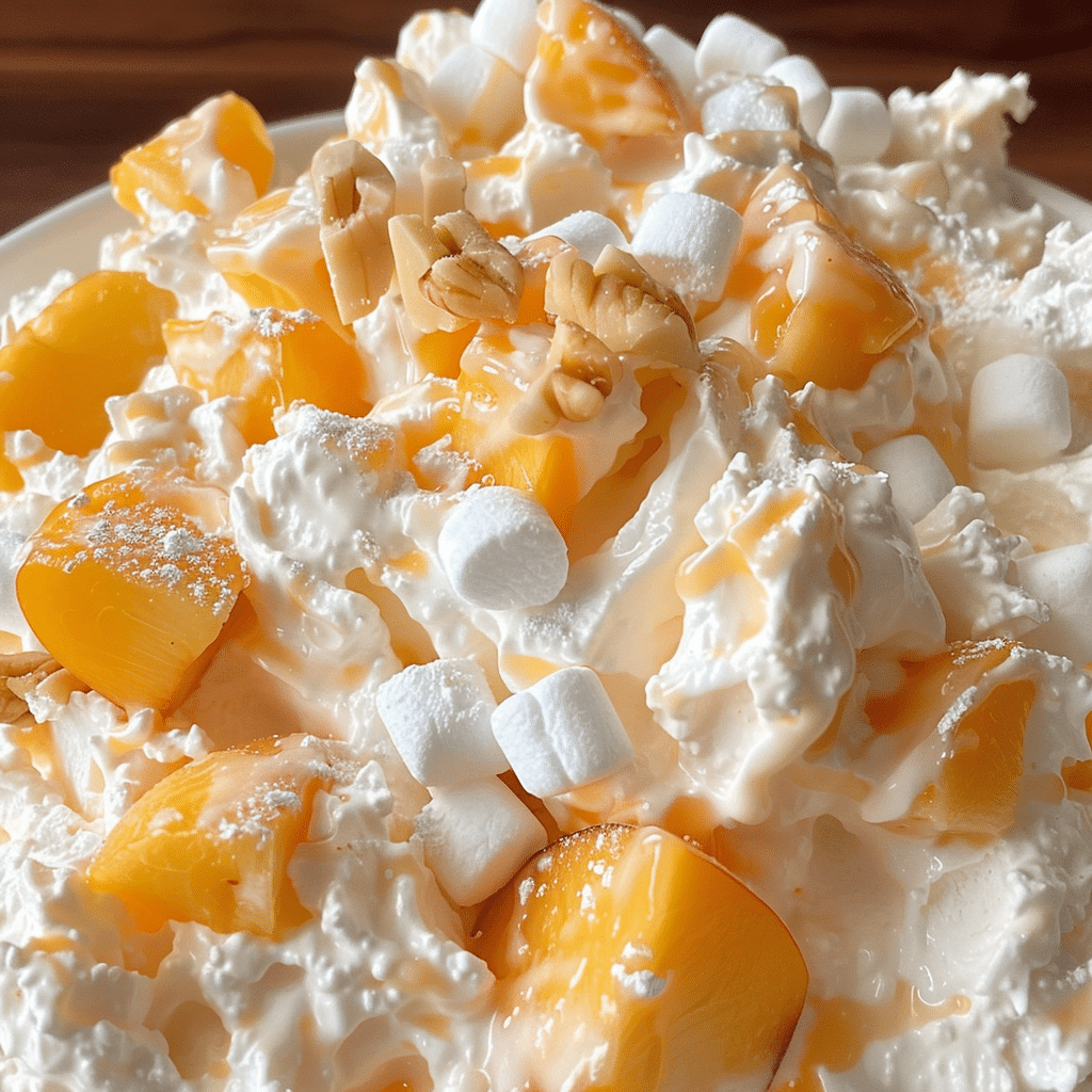 Easy No-Bake Peach Fluff 4 Peach Fluff 1