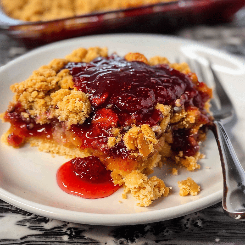 Peanut Butter and Jelly Cobbler 4 Peanut Butter and Jelly Cobbler 1