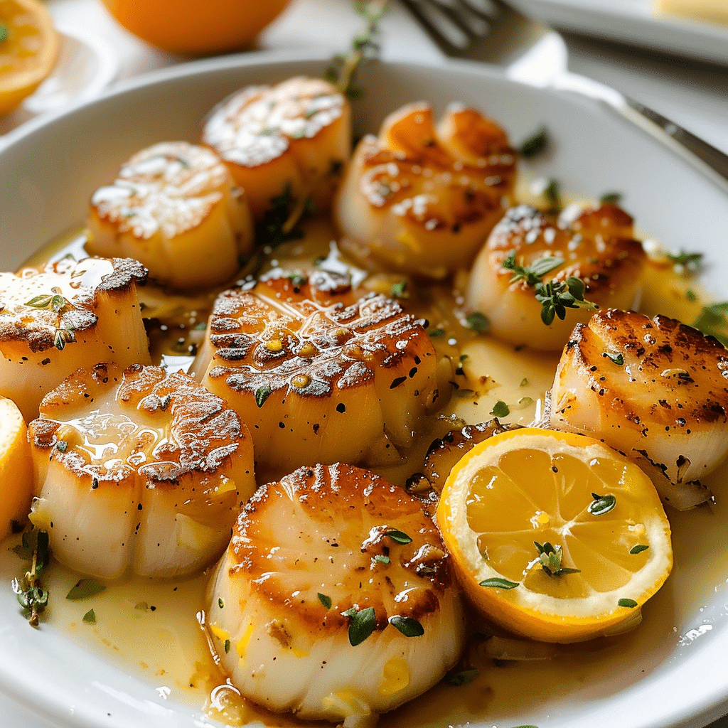 Scallops with Citrus Ginger Sauce 4 Scallops with Citrus Ginger Sauce