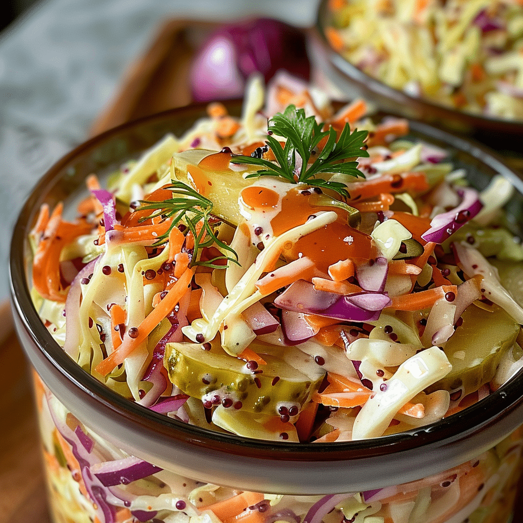 Sweet & Spicy Pickle Slaw Recipe 4 Spicy Pickle Slaw