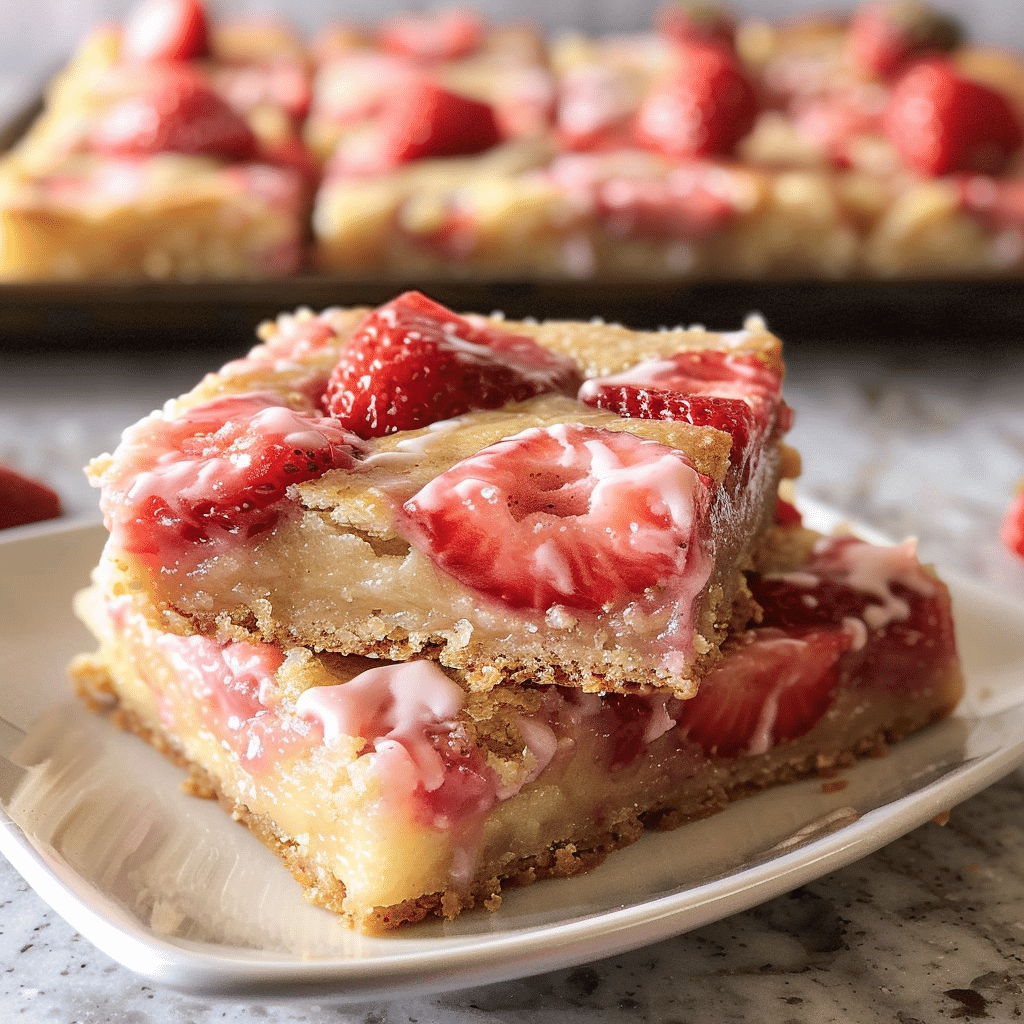 Strawberry Lemon Blondies 4 Strawberry Lemon Blondies 1