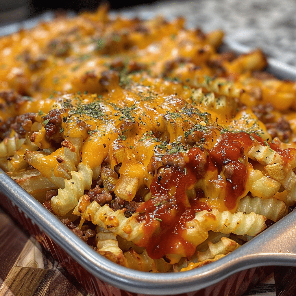 Cheeseburger French Fry Casserole 1