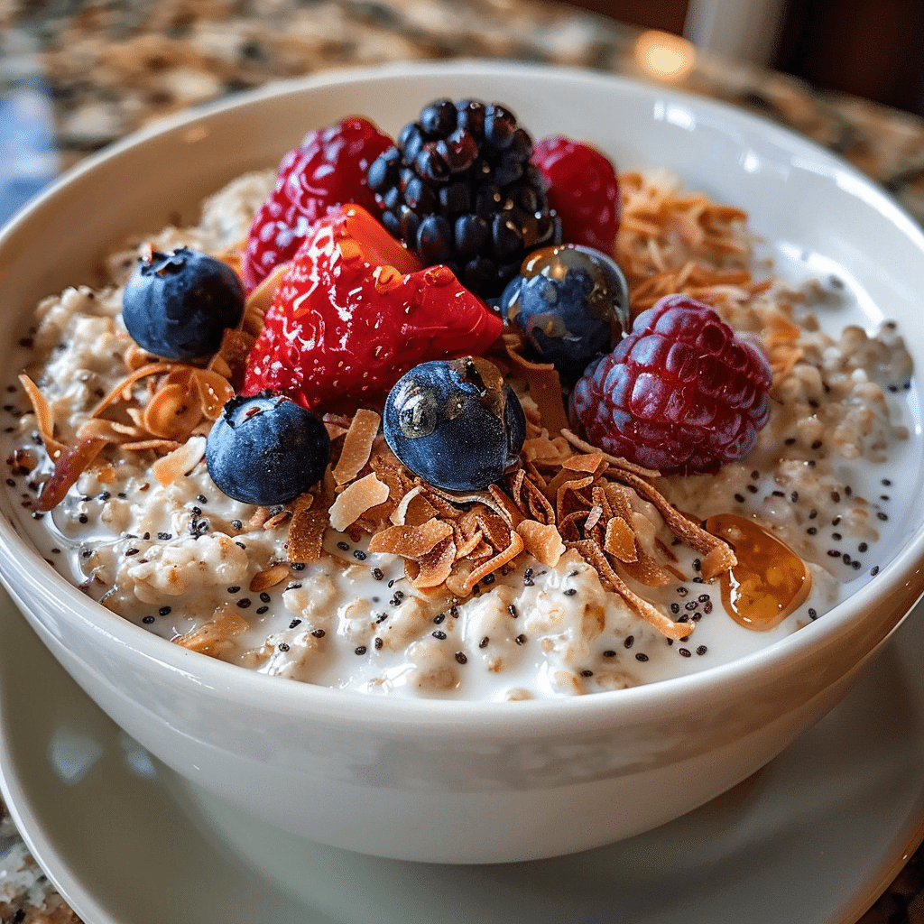 Healthy Coconut Cream Overnight Oats