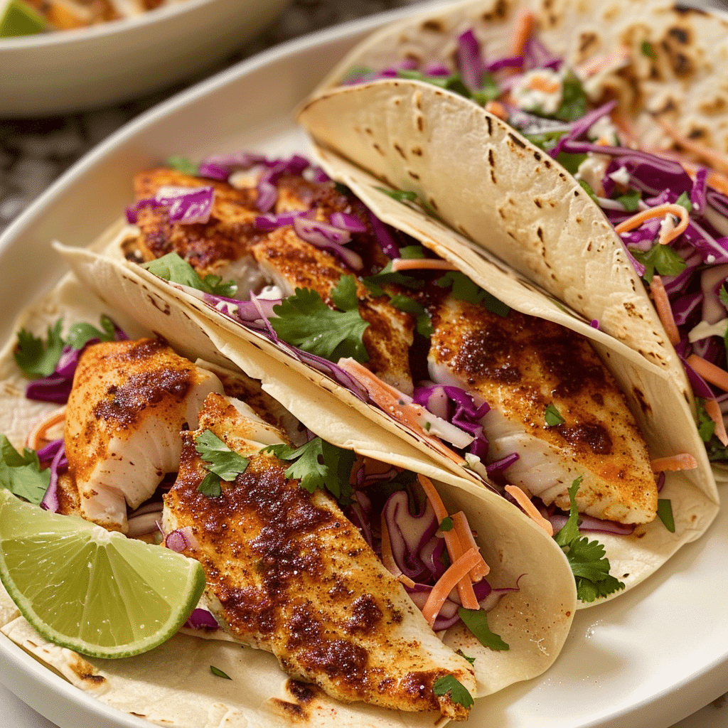 Air Fryer Fish Tacos with Cilantro Lime Slaw 4 Air Fryer Fish Tacos with Cilantro Lime Slaw 1
