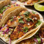 Air Fryer Fish Tacos with Cilantro Lime Slaw
