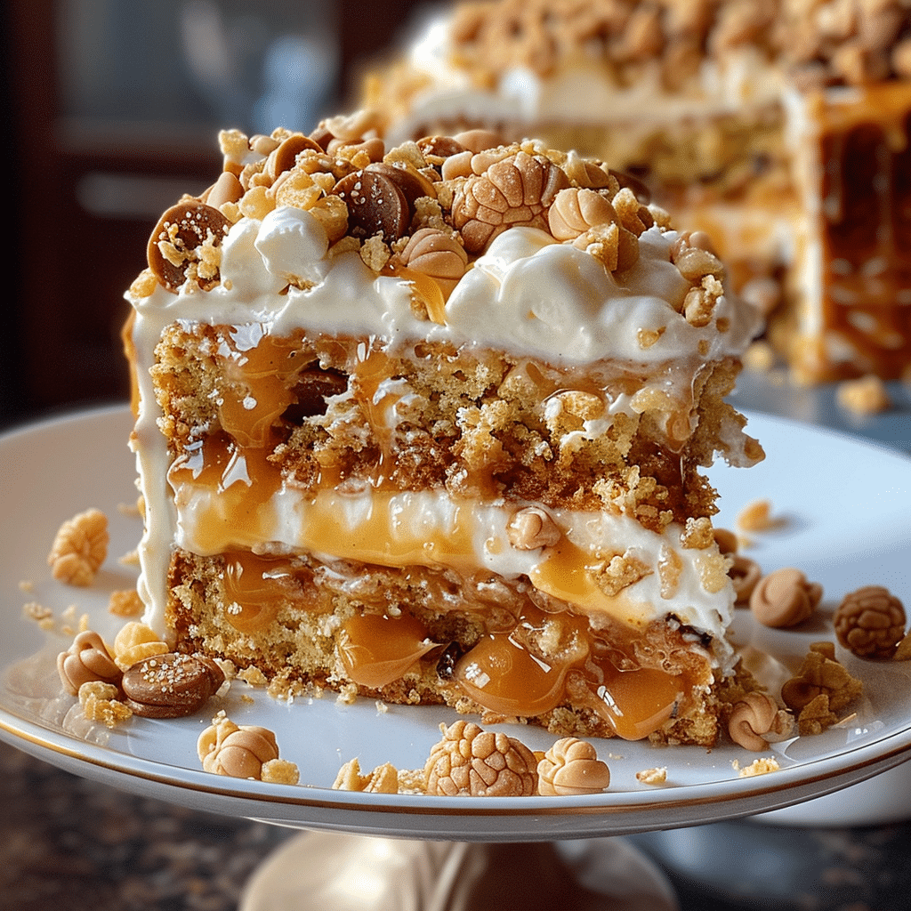 Butterscotch Crunch Cake Dessert 4 Butterscotch Crunch Cake Dessert