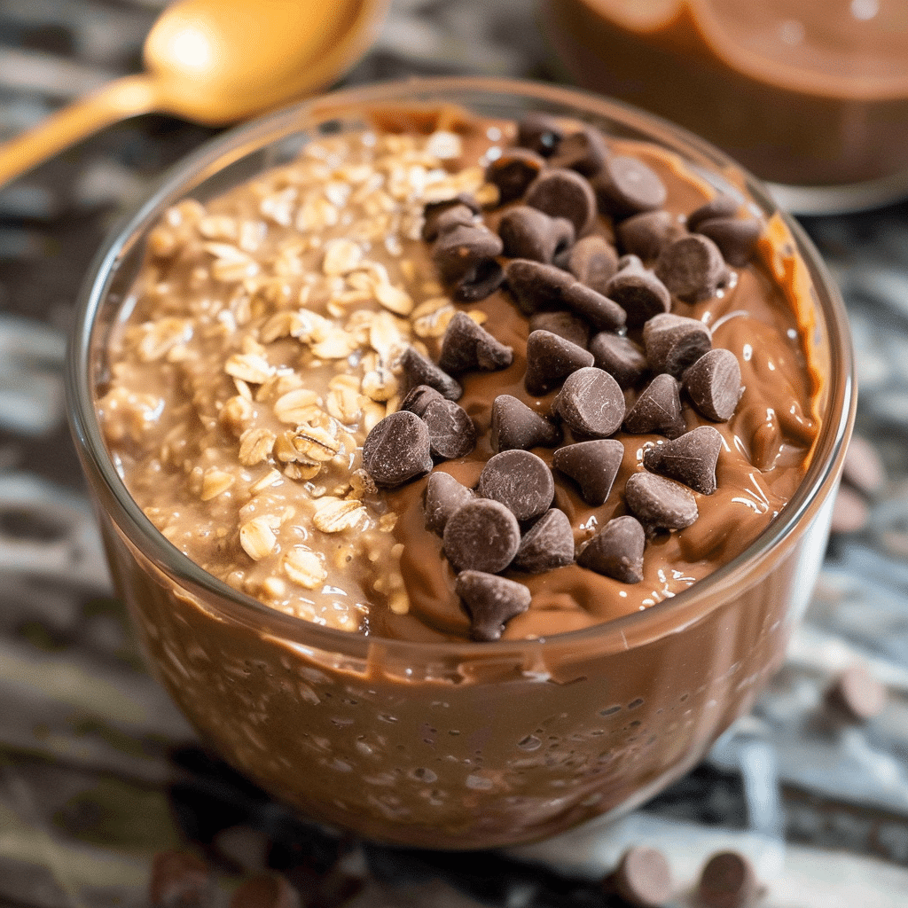 Chocolate Peanut Butter Overnight Oats 1