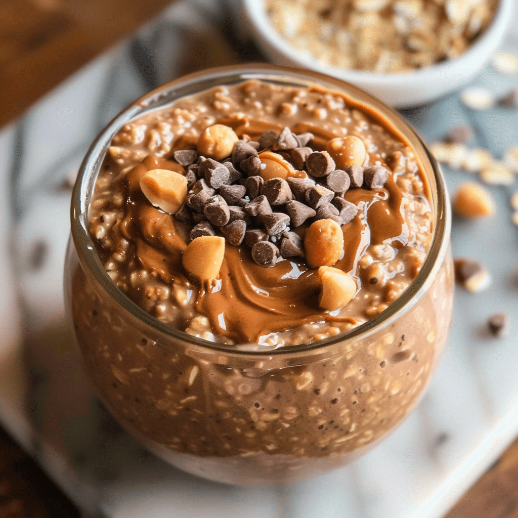 Chocolate Peanut Butter Overnight Oats