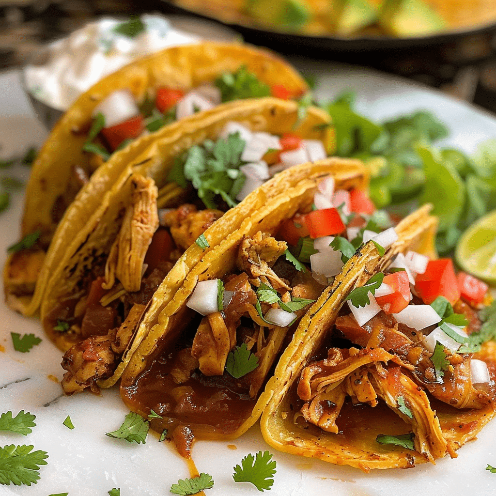 Quick Chicken Tacos with Sauce