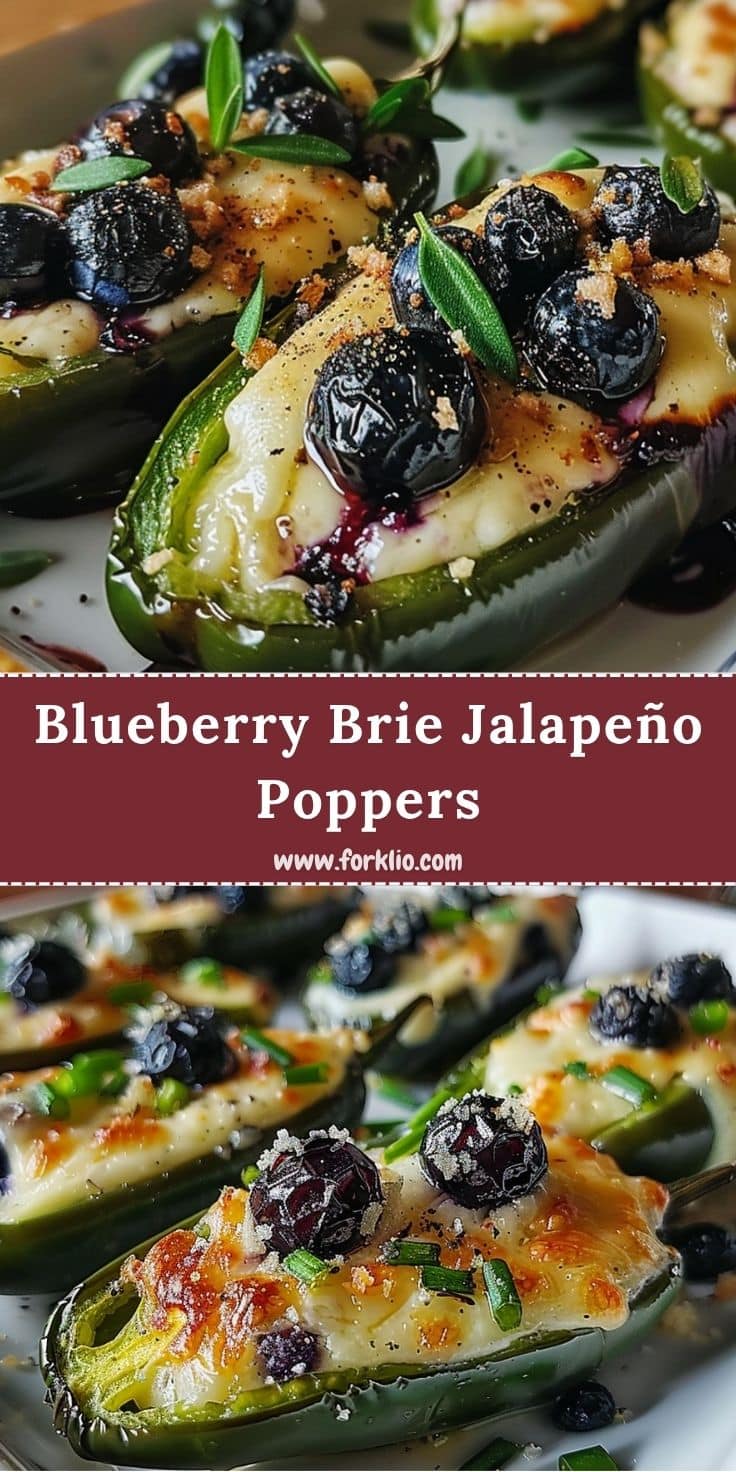 Blueberry Brie Jalapeno Poppers