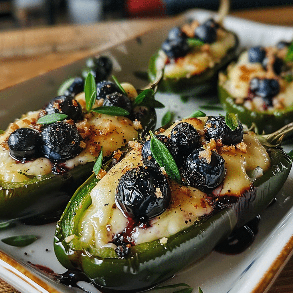Blueberry Brie Jalapeno Poppers