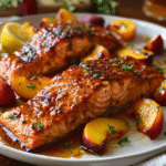 Bourbon Peach Roasted Salmon