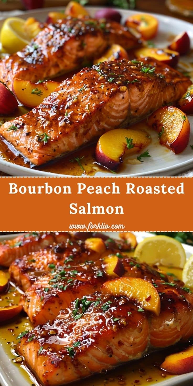 Bourbon Peach Roasted Salmon