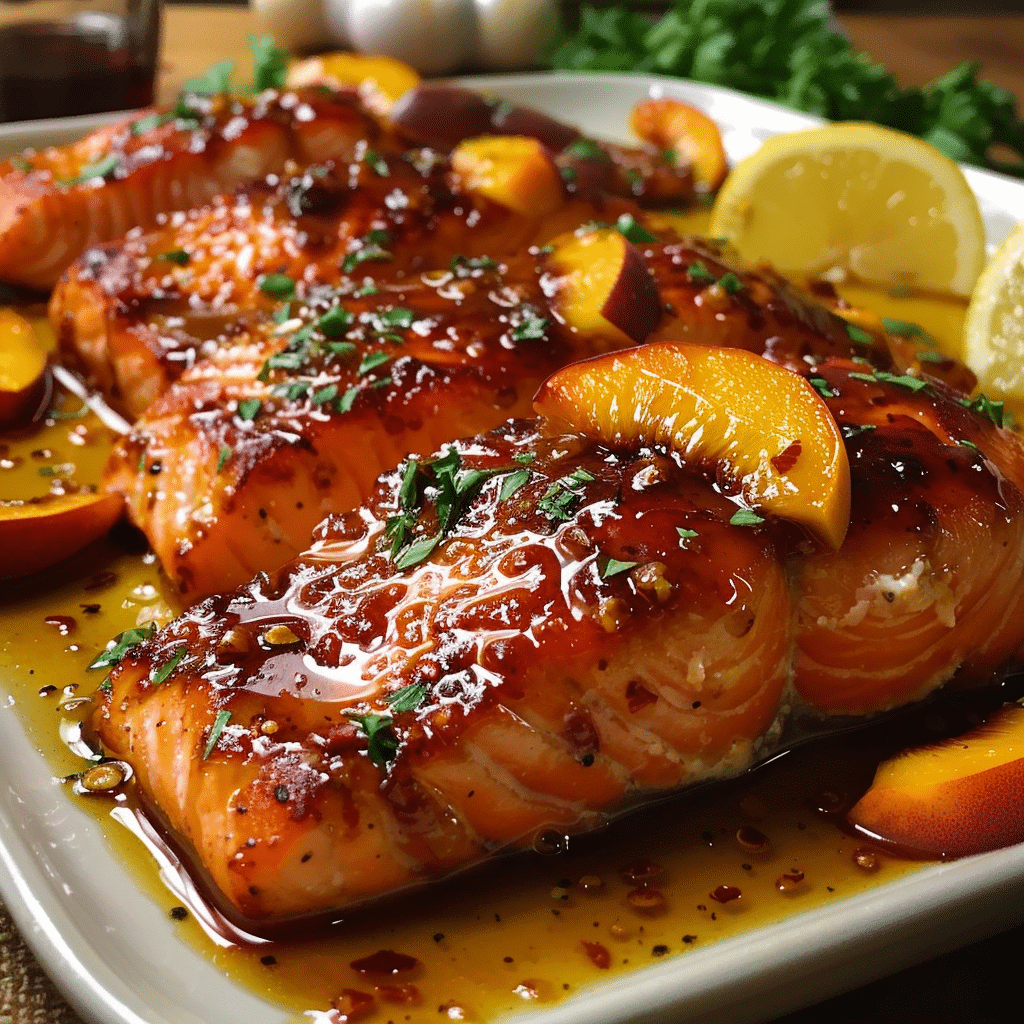 Bourbon Peach Roasted Salmon1