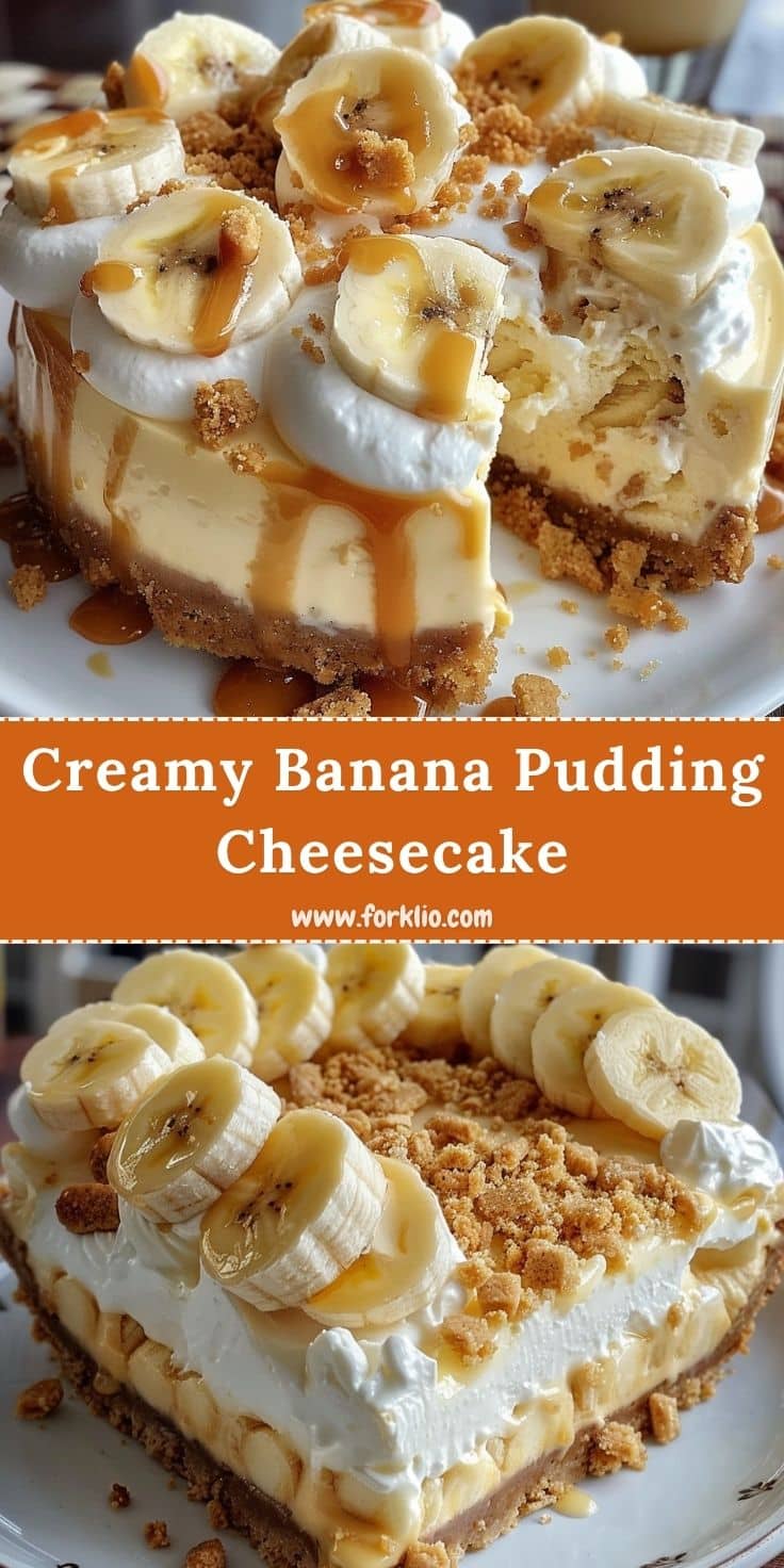 Creamy Banana Pudding Cheesecake 6 Creamy Banana Pudding Cheesecake 1