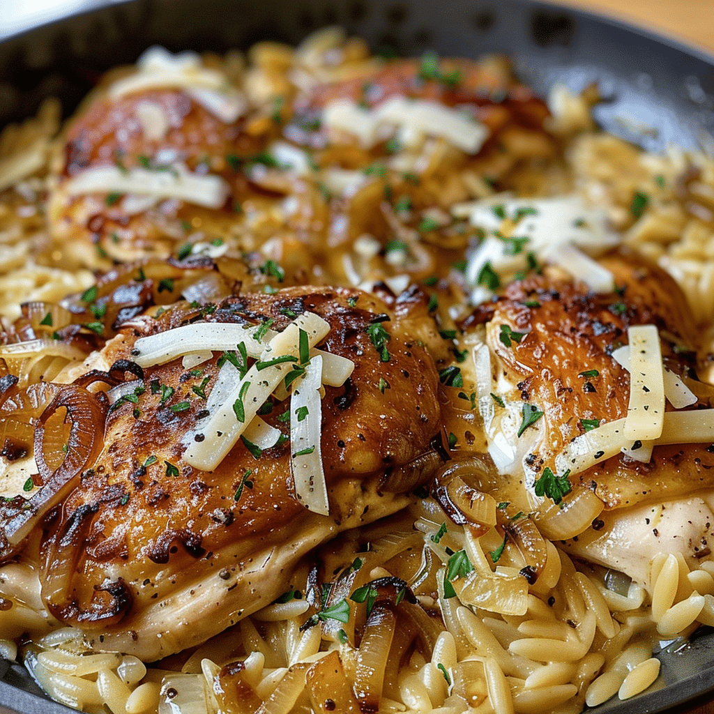 French Onion Chicken Orzo 5 French Onion Chicken Orzo1