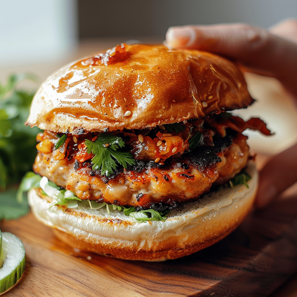 Gochujang Chicken Burgers with Kimchi Bacon Jam 4 Gochujang Chicken Burgers with Kimchi Bacon Jam